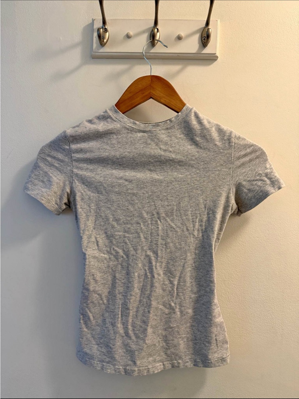 SKIMS Short Sleeve Crew Tee - Light Gray
